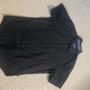 Aeropostale Black and White Polka Dot Shirt